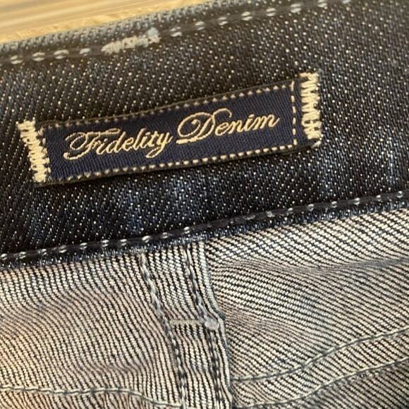 Anthropologie Fidelity Denim Medium Wash Straight Leg Cotton Jean Capris USA 27 - Picture 8 of 8